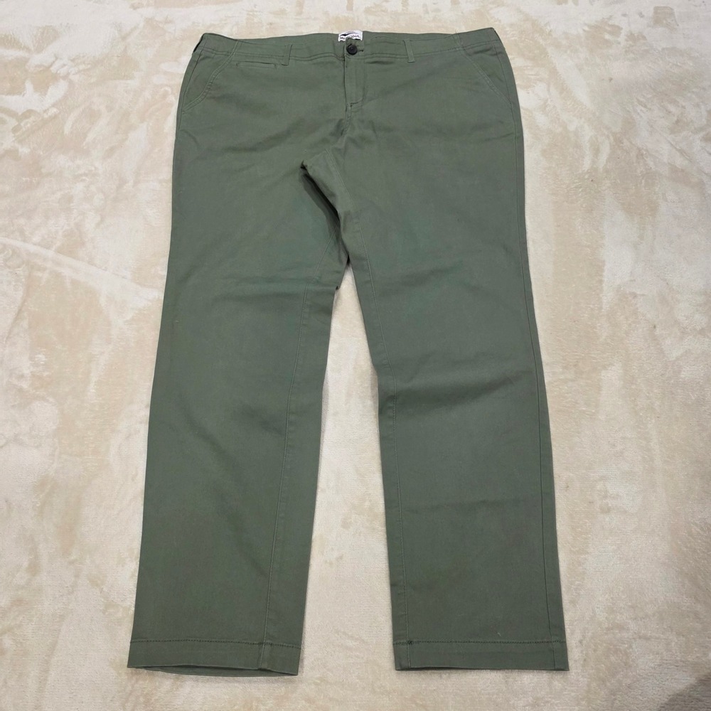 Merona Women's Modern Fit Stretch Chino Pants Olive Green Cotton Size 18